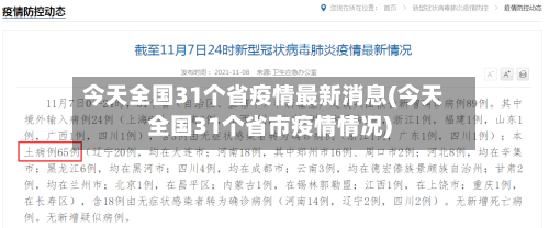 今天全国31个省疫情最新消息(今天全国31个省市疫情情况)-第2张图片