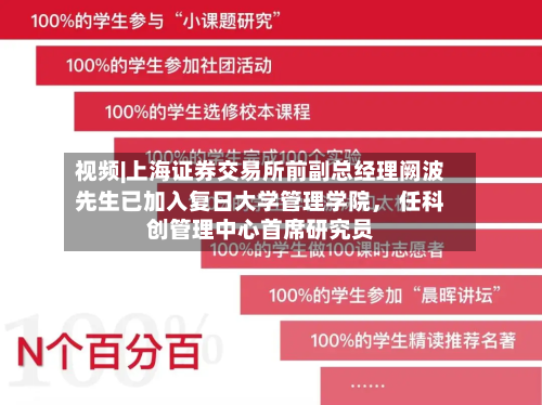 视频|上海证券交易所前副总经理阙波先生已加入复日大学管理学院， 任科创管理中心首席研究员-第2张图片