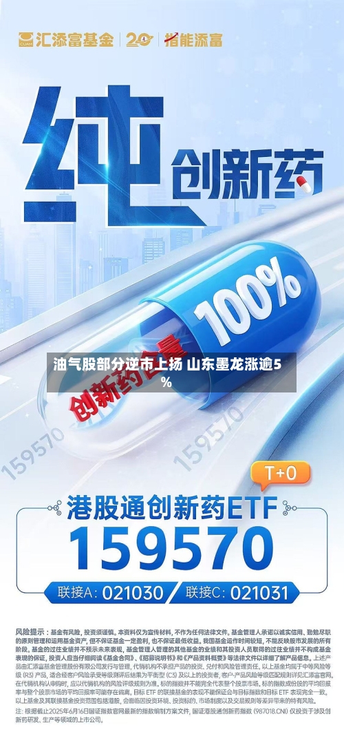 油气股部分逆市上扬 山东墨龙涨逾5%