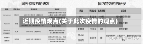 近期疫情观点(关于此次疫情的观点)-第2张图片